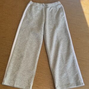 Abercrombie Kids Light Gray Joggers with White Trim